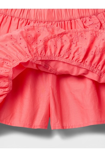 GAP Kız Çocuk Pembe Fırfırlı Şort Etek