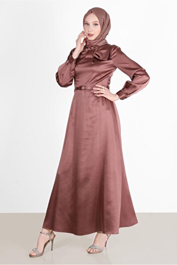 Alvina Belted Bow Detailed Dress 42532