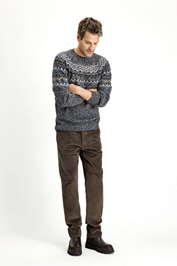 Kiğılı Regular Fit Cotton Velvet Trousers