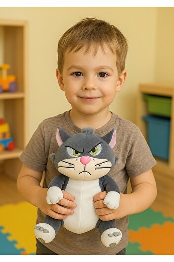 Şirin 35 Cm Somurtkan Kedi Peluş Oyuncak – Yumuşacık Ve Karakterli