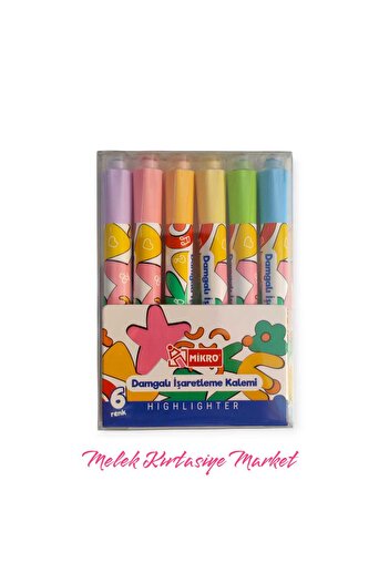 Mikro 6-Color Marker Pen - Stamped Highlighter
