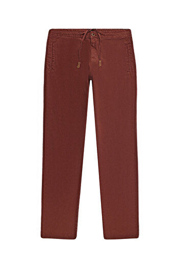 Abdullah Kiğılı Regular Fit Lycra Elastic Waist String Trousers