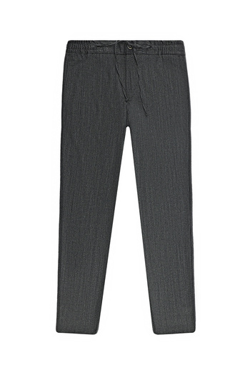 Abdullah Kiğılı Super Slim Fit Extra Slim Fit Woolen Elastic Waist Drawstring Trousers