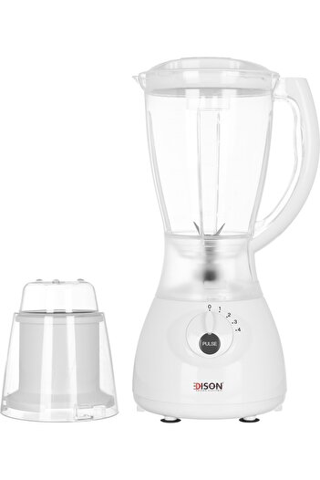 Edison electric blender, 2×1, 1.5 litres, 550 watts, 4 speeds - white