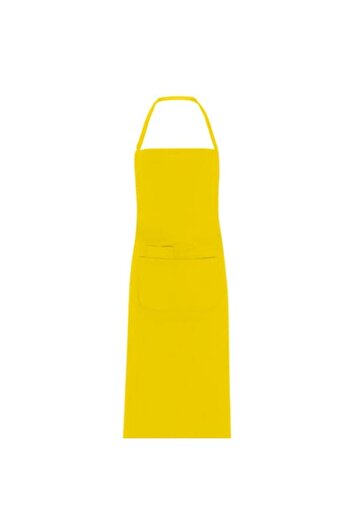 OEM Long yellow apron with neck strap and front pockets