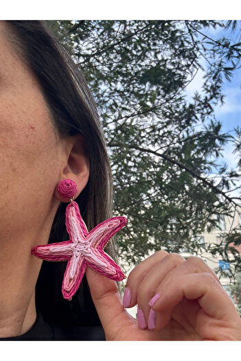 bijuxbymrv Star Paper Thread Woven Earrings