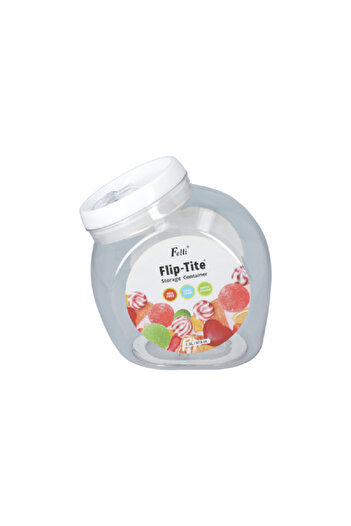 Felli Flip-Tite Cookie Storage Container Clear and White 2 Liter