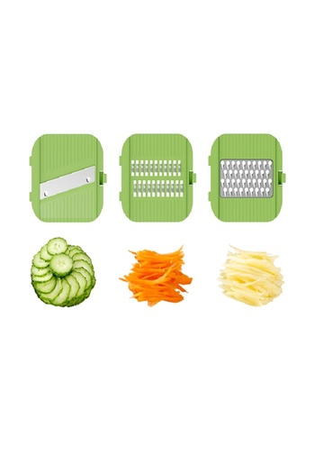 Parfait Multifunctional Grater and Slicer Set Green and Clear