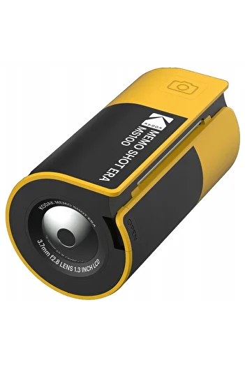Kodak KODAK Memo Shot ERA 2-in-1 Bluetooth Photo Printer Labels Stickers M100, Yellow