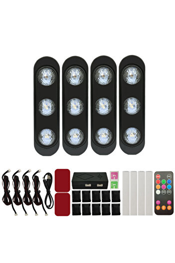 Generic Earth Star RGB Car Interior USB Ambient Light Kit – Voice Control LED Mood Lamp