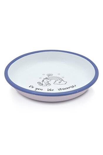 Metalac Deep plate 0.75l, Unicorn, enameled, Metalac, 18 cm