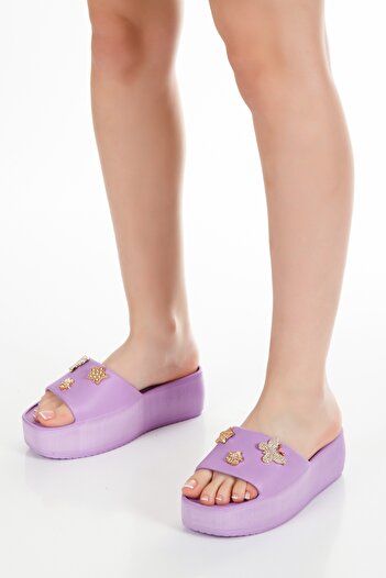 OZYO Simi Lilac Stone High Sole Platform Eva Beach Summer - Daily Slippers