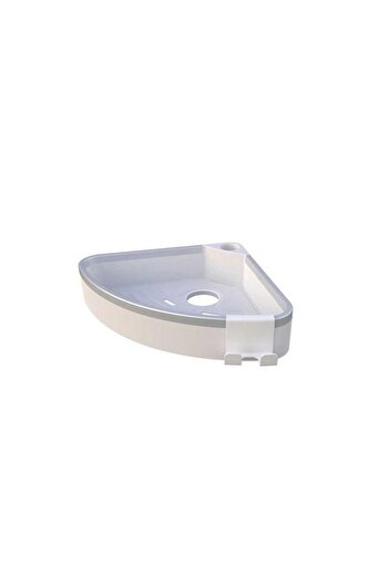 Generic Primanova Venta Adjustable 3-Tier Plastic Corner Shower Pole Caddy White and Grey