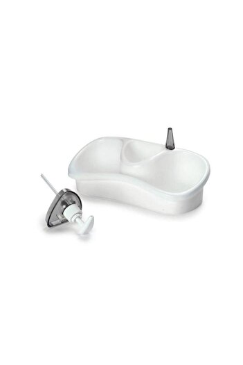 Generic Snips High-Quality Saponello Sleek Sponge Holder and Soap Dispenser White 000887