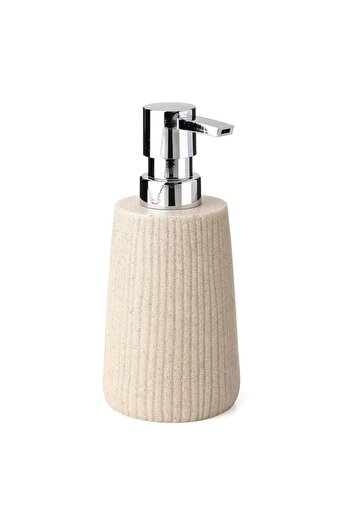 Generic TATAY Saigon Liquid Soap Dispenser Beige and Silver