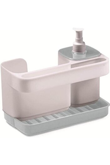 Generic Snips Tidy Up Dish Washing Set with Soap Dispenser White and Grey 000769