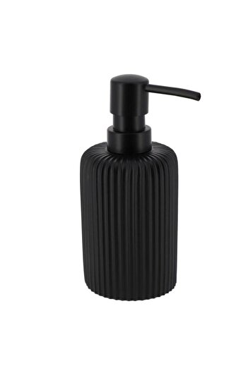 Generic Tendance Elegant Design Polyresin Round Soap Dispenser Matte Black 230ml 62103103