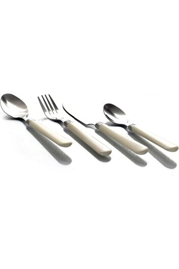 Generic GIBSON Sensations Stainless Steel Utensils Set with Storage Caddy White and Silver 53382.16