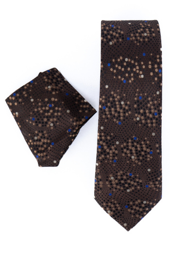 Oppland Men's Tie Classic Handkerchief Stylish Easy Shape Space Paledo Patterned Slim Fit Wide Design