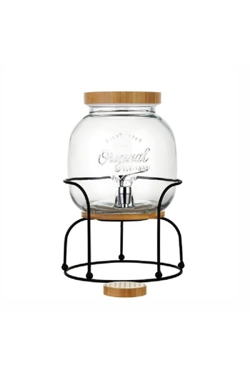 Bien Servi High Quality Glass Dispenser with Stand and Drain
