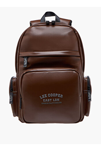 Lee Cooper Men's Logo Detail Backpack with Adjustable Straps and Zip Closure - 32x45 cm