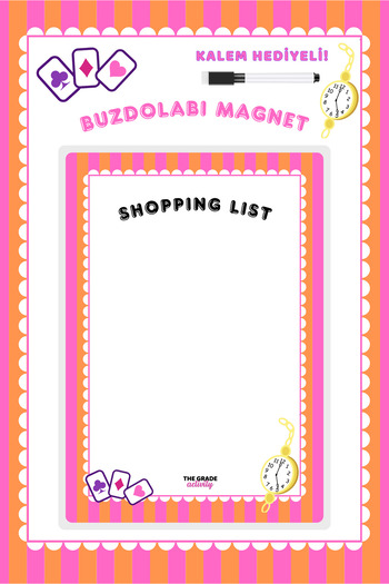 The Grade Summer Sil Timeless Pink Shopping List Magnetic Fridge Planner Refrigerator Memo Holder Magnet Note Holder
