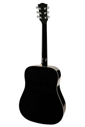 Richwood RD12LBK, left-handed acoustic guitar, black finish