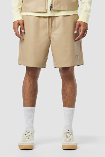 Hudson Vegan Bermuda W/drawstring - - Beige, M