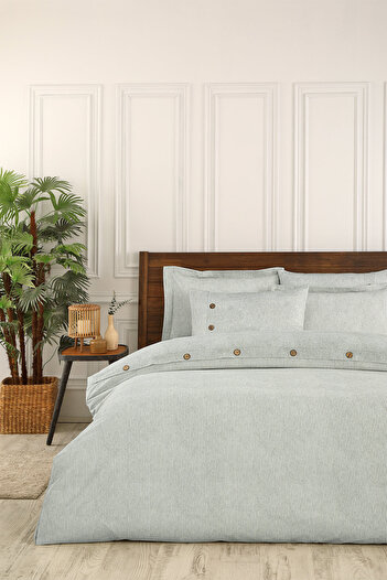 Özdilek Sadem Organic Soft Linen Double Satin Duvet Cover Set