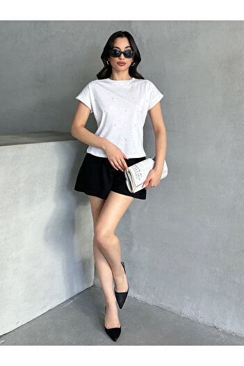 MD trend Women's Crew Neck Low Sleeve T-Shirt