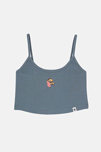 WWF Market Clown Fish Ribbed Strap Undershirt - Smoked