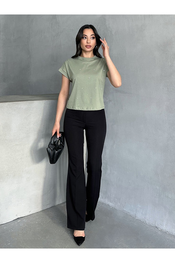 MD trend Women's Crew Neck Low Sleeve T-Shirt