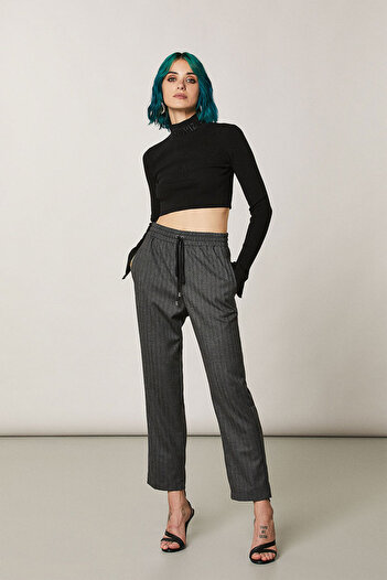 Patrizia Pepe ANKLE PANTS - PATRIZIA PEPE - DARK GREY, 44