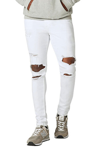 Hudson ZACK SKINNY ZIP FLY JEANS - - WHITE, 33