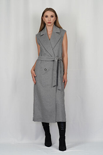 Patrizia Pepe LONG VEST - PATRIZIA PEPE - GREY, 38