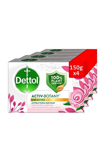 Dettol Activ-Botany Anti-Bacterial Bar Soap Rosewater & Hibiscus Scent Value Pack
