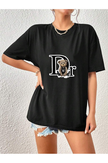 uyguntarz Unisex Dr. Bear Design Printed Tshirt