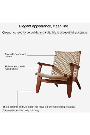 rexa Dark wood rope chair
