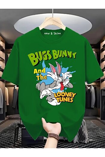 New Shine 1 T-Shirt Is a Gift for Purchases of 6 or More in the Cart - Bugs Bunny Printed Oversize T-Shirt