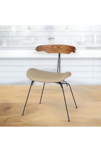 rexa Single chair with black wooden back 54 x 47 x 80 cm