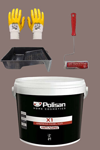 Polisan 4'Lü Set X1 Kokusuz Panel Kapı Boyası Amerikan Kapı 1KG