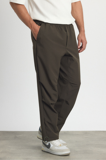 İLKCET MODA Lycra Stretchy Stopper Detail Baggy Trousers
