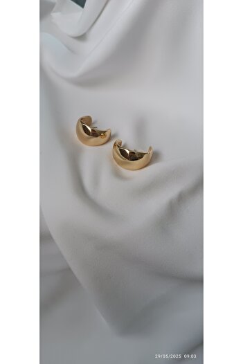 ARİ TAKI Steel Design Earrings Gold