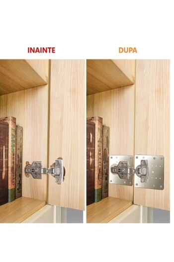 SyaMAG Kit for hinge repair, 2 metal plates + 12 screws