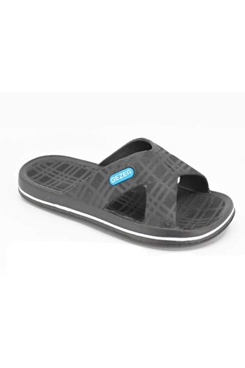 özgün adım Gezer Roller Open Striped Eva Slippers Black - White