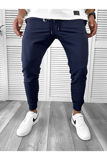 dehaine Men's cotton sweatpants, 12110, navy blue