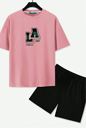 Evomind Los Angeles Printed Unisex Shorts T-Shirt Set