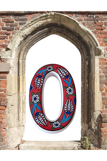 Artiser Ceramic Door Number, 0 Figure, Red 0, Blue 0, Yellow 0, Navy 0, Green 0, Orange 0