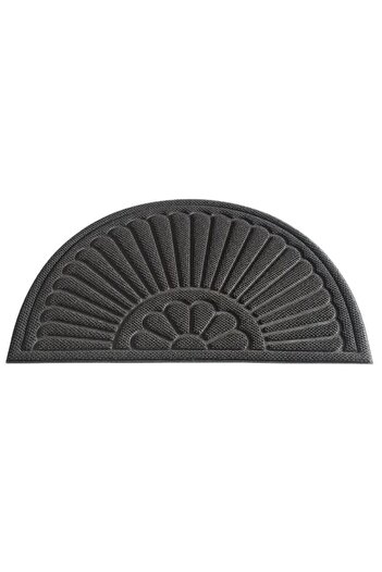 OPTIM DEKO Entrance Mat, Durable, Rubber and Polypropylene, Semicircle, DM03, Gray, 90 x 60 cm