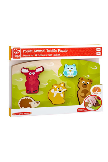 Hape PUZLLE TACTIL - ANIMALELE DIN PADURE